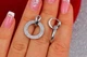 Сережки Xuping Jewelry кільце в кільці 2,5 см сріблясті - зображення 2