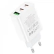 Мережевий зарядний пристрій Hoco C99A PD 2USB-C 20W/1USB QC3.0 Швидка зарядка White - изображение 5
