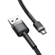 Дата кабель USB 2.0 AM to Micro 5P 0.5m Cafule 2.4A Black-Grey Baseus (CAMKLF-AG1) - изображение 2