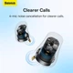 Навушники BASEUS Bowie True Wireless Earphones WM05 |BT5.2, 35/400mAh, ANC, 5h| (NGTW200002) White - изображение 7