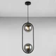 Люстра подвесная шар Light House LS-17189-2 BK+BK черная, плафон черный - изображение 1