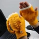 Женские варежки с подогревом Lesko от USB G-12 Yellow теплые - изображение 4