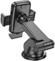 Автодержатель для телефона Hoco CA95 Polaris push-type telescopic suction cup car holder Black (6931474758514) - изображение 2