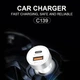 Автомобильное зарядное устройство с быстрой зарядкой WUW C139 |1USB/1Type-C, PD20W + QC3.0| Белый - изображение 3