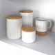 Ємність для зберігання МВМ MY HOME 800 мл Біла з деревом (KP-13 M WHITE/WOOD) - зображення 5