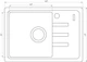 Кухонная мойка гранитная Globus Lux Mono черный металлик 620х435мм-А0001 - изображение 3