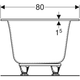 Ванна акриловая Geberit Soana Duo 180x80 554.004.01.1 + ножки - изображение 2