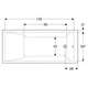 Ванна акриловая Geberit Selnova Square 170x75 554.385.01.1 + ножки - изображение 4