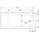 Ванна акриловая Geberit Soana 180x80 554.015.01.1 + ножки - изображение 4