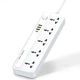 Сетевой удлинитель фильтр LDNIO SC5415 |2500W, 2M, 5 розеток, 3USB/1Type-C, 10A/20W, PD/QC| White - изображение 1