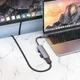 USB-хаб адаптер Hoco HB28 Type-C 5в1 (док станция, 60W, HDTV + USB3.0 + USB2.0 + SD + TF + PD, переходник, для макбука и другой техники) - Темно серый - изображение 6