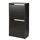 Тумба для взуття IKEA BISSA 49х28х93 см чорно-коричнева (205.302.06) - зображення 1
