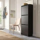Тумба для взуття IKEA BISSA 49х28х135 см чорно-коричнева (605.302.09) - изображение 2