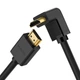 Кабель UGREEN HD103 HDMI 1.4 to HDMI 270˚ 4K@30Hz 3m Black (10122) - зображення 1