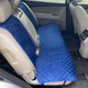 Накидки на сидіння з алькантари Lux ПАЙКА, Квадратний темно синій ромб. Преміум+. Повний комплект - зображення 4