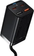 Мережевий зарядний пристрій Baseus GaN3 Pro Desktop Fast Charger + Cable Baseus Type-C to Type-C 65W 20V/5A 1 м Black (CCGP040101) - зображення 7