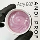 Акрил гель, полигель для наращивания ногтей Andi PROF №07G lilas shimmer 15 ml - изображение 2