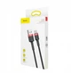 Кабель Baseus Cafule USB-type-c 3A/1м червоний - изображение 3