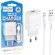 Мережевий зарядний пристрій Hoco C72Q QC3.0 (1USB, 2A) microUSB білий - изображение 3