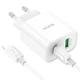 Швидкий зарядний пристрій hoco. C80A Plus Rapido з виходами USB 18W та Type C 20W, включаючи кабель Type C на Lightning - зображення 4