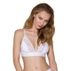 Эластичный топ с кружевом белый Passion PS001 TOP size L - изображение 1