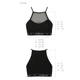 Спортивный топ с прозрачной вставкой чёрный Passion PS006 TOP size M - изображение 6