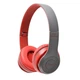 Беспроводные наушники Bluetooth P47 BT Wireless c микрофон MP3 плеером + FM радио, microSD Красные - изображение 5
