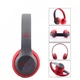 Беспроводные наушники Bluetooth P47 BT Wireless c микрофон MP3 плеером + FM радио, microSD Красные - изображение 6