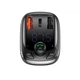 FM-трансмиттер (модулятор) Baseus T typed S-13 Bluetooth MP3 car charger (CCTM-B01) Black - изображение 4