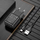 Адаптер сетевой Hoco Micro USB cable single port charger set C96A |1USB, 2.1A| черный - изображение 5