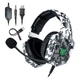 Игровые наушники Onikuma K8 с микрофоном, RGB подсветкой, 3.5 мм, 50 мм динамики, Camouflage White - изображение 1