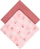 Набор муслиновых пеленок Canpol Babies Bonjour Paris 70х70 см 2 шт Розовый (26/901_pin) - изображение 1