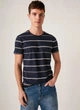 Мужская футболка LC Waikiki в полоску XL Синяя (LCW T-shirt -8391) - изображение 1
