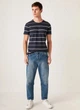 Мужская футболка LC Waikiki в полоску XL Синяя (LCW T-shirt -8391) - изображение 3