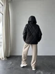 Стеганая женская куртка с капюшоном K&ML oversize ( 42 - 48 ) Черный ( 02 - 01 ) - изображение 7