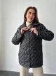 Стеганая женская куртка на кнопках K&ML 38 XS - S (42 - 44) Черный ( 38 - 01) - изображение 5