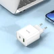 Сетевое зарядное устройство Hoco C80A Plus USB / Type-C PD QC 20W 3A белое - изображение 2