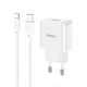 Зарядний пристрій Hoco C106A USB 2.1A білий + кабель USB to Type-C 1m - зображення 2