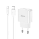 Мережевий зарядний пристрій Hoco C106A USB 2.1A біле + кабель USB to MicroUSB 1m - зображення 2