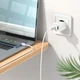 Сетевое зарядное устройство Hoco C80A Plus, USB, Type-C, QC, PD, 20W, белое, кабель Type-C to Type-C - изображение 6
