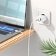 Мережевий зарядний пристрій Hoco C80A Plus USB / Type-C PD QC 20W 3A біле + кабель Type-C to Lightning 1m - зображення 4