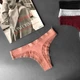 Женские стринги Ouno 5920 в рубчик, Пудра L/XL - изображение 2