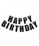 Флажки Бумажные HAPPY BIRTHDAY Черный - изображение 1