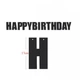 Флажки Бумажные HAPPY BIRTHDAY Черный - изображение 4