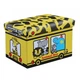Ящик-пуф для игрушек складной автобус Animal Bus с крышкой водонепроницаемый UKC Baby Play 40х25 см Разноцветный - зображення 1