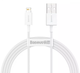 Кабель для зарядки Baseus CALYS-B02 Superior Series Fast Charging Lightning 2.4A, 1.5 м white - изображение 1