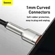 Кабель Baseus Cafule Series Metal USB to Type-C (66 Вт, 6А, 1 метр, тканинне обплетення) - Чорний - зображення 3
