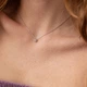 Серебряное колье с фианитом 908-01045 Онікс 38 - изображение 2