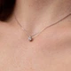 Серебряное колье с фианитом 908-01045 Онікс 38 - изображение 4