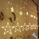 LED гирлянда новогодняя STAR цвет Теплый Белый 8 режимов от 220В - изображение 2